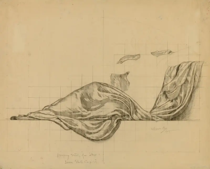 (Rotunda Kapitolu státu Iowa) (Umění, studie pro panel), 1905, Kenyon Cox