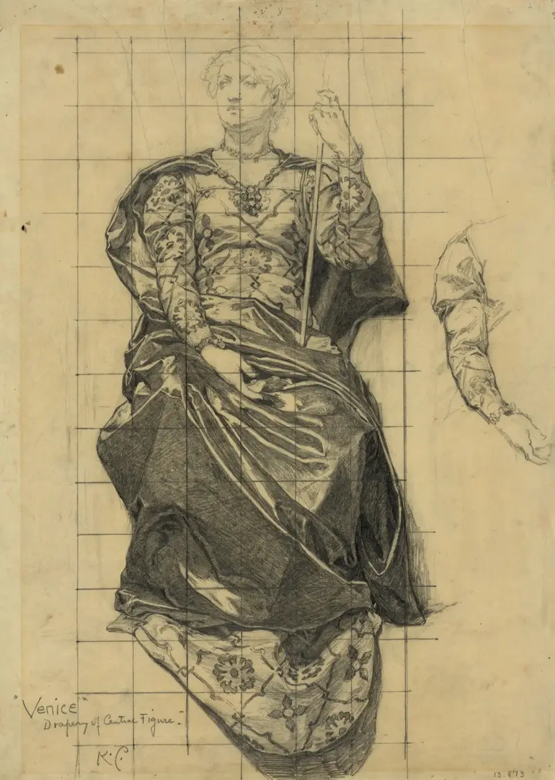 Venice – drapery of central figure av Kenyon Cox