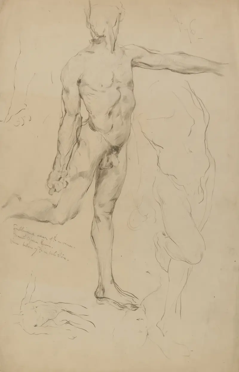 Studia aktów męskich, 1876, Kenyon Cox