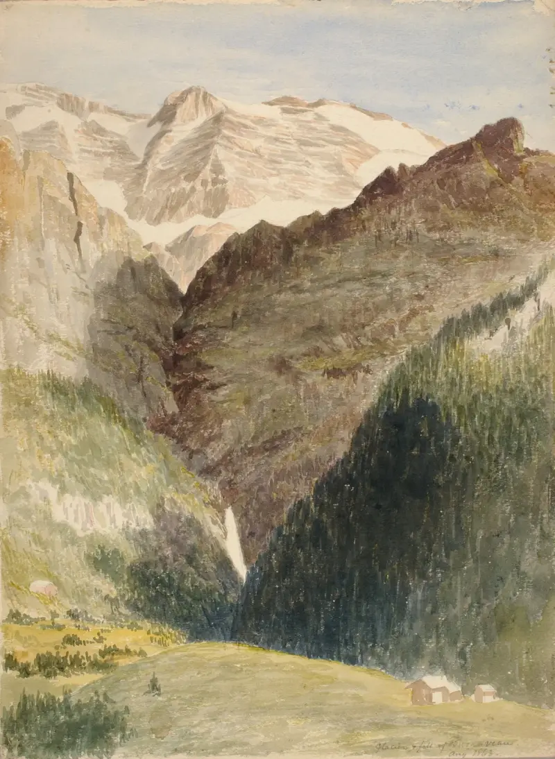 Gletscher und Wasserfall von Miner Kilbourne Kellogg