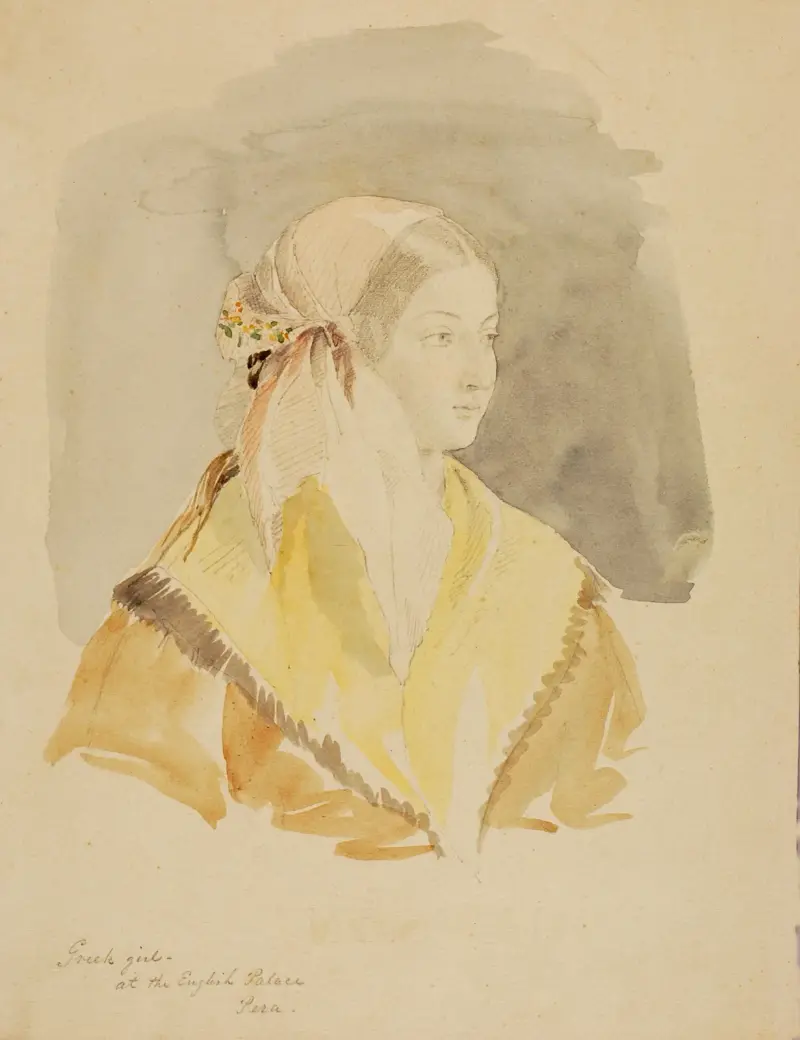 Greek Girl at the English Palace, Pera av Miner Kilbourne Kellogg