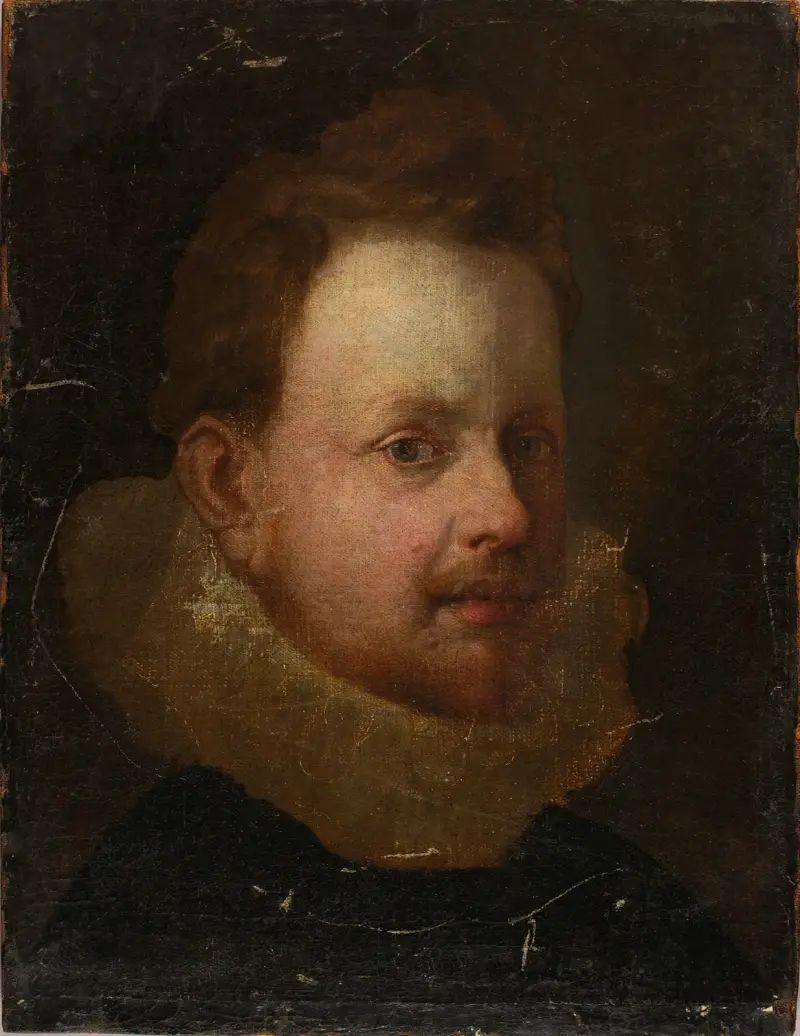 Gentlemans huvud efter Van Dyck av Miner Kilbourne Kellogg