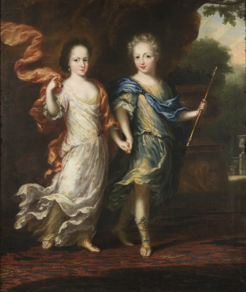 Karl XII, 1682–1718, Sveriges kung och Hedvig Sofia, 1681–1708, Sveriges prinsessa av David Klöcker Ehrenstrahl