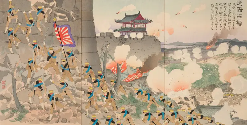 Ockupationen av Liaoyang av Kobayashi Kiyochika