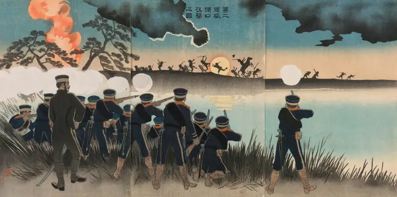 Der Sturm der Zweiten Armee auf Port Arthur von Kobayashi Kiyochika