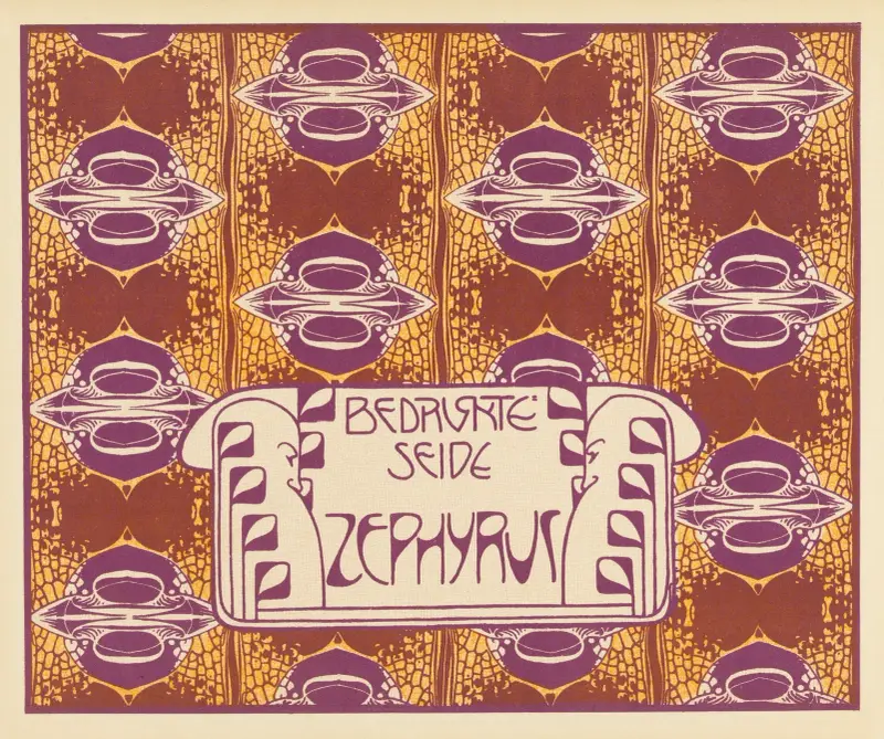 Bedruckte Seide Zephyrus (Zephyrus Printed Silk) av Koloman Moser