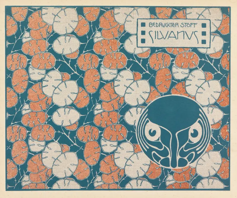 Bedruckter Stoff Silvanus (Silvanus Printed Fabric) av Koloman Moser
