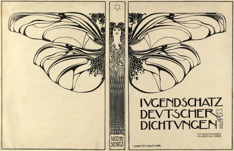 Buchillustrationen – Einbandentwurf für ‘Jugendschatz deutscher Dichtung’ av Koloman Moser