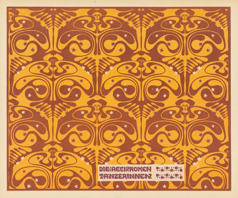Die reciproken Tänzerinnen (Reciprocal Dancers) av Koloman Moser