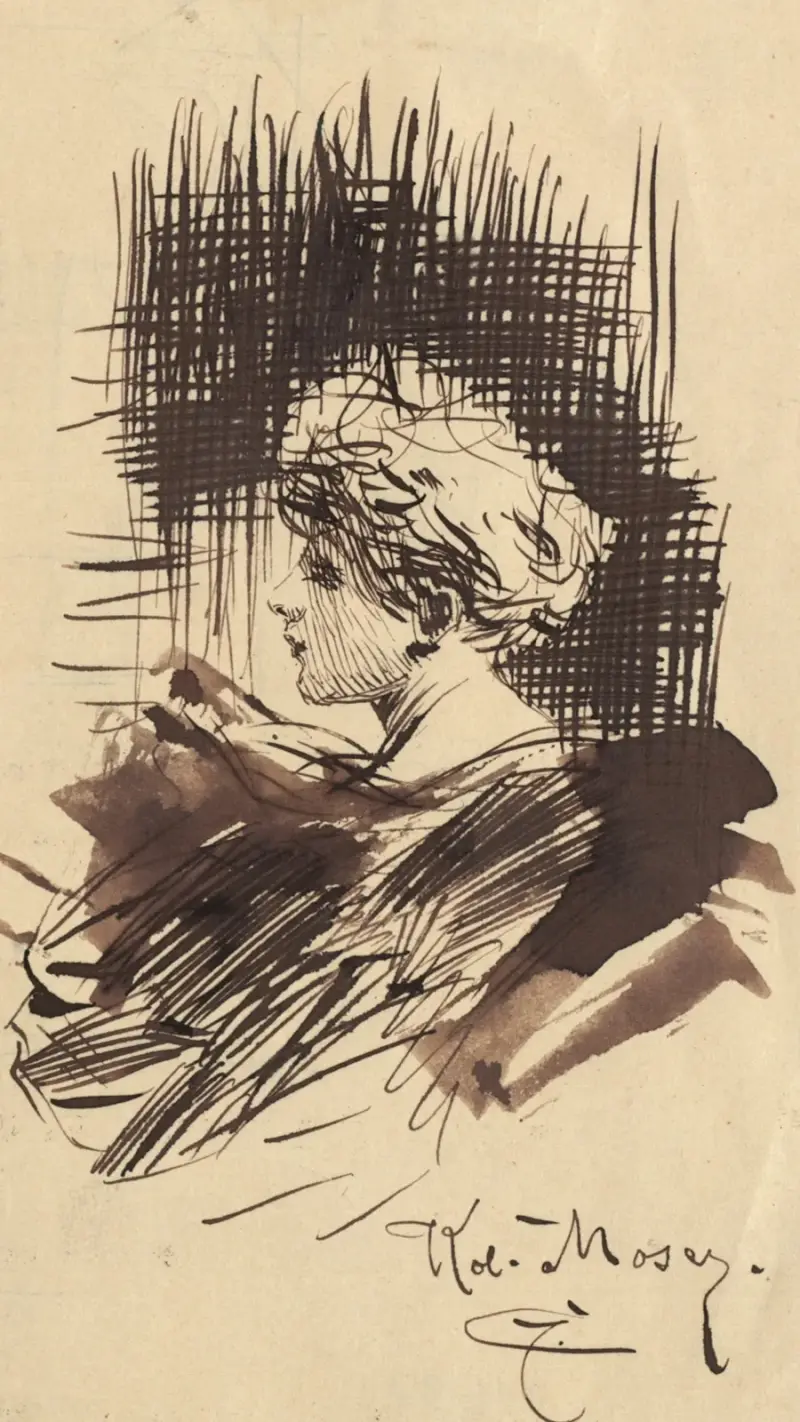 Szkic portretowy, Koloman Moser