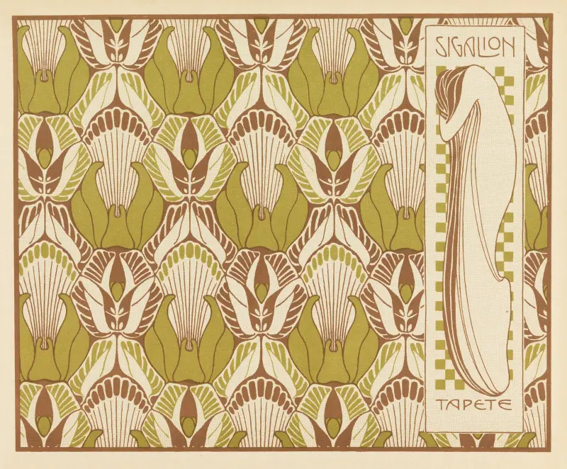 Sigalion-Tapete von Koloman Moser