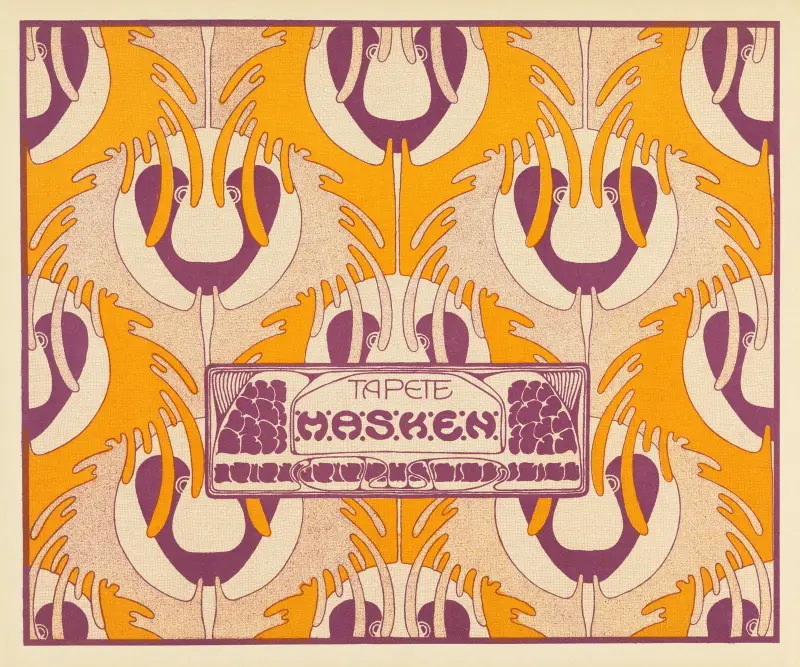 Tapete Masken von Koloman Moser