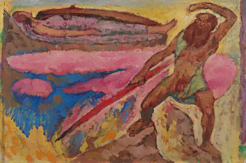 Wotan and Brünhilde av Koloman Moser