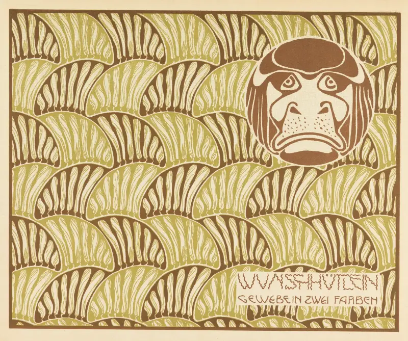 Wunschhutlein Gewebe in Zwei Farben (Little Wishing Hat Woven in Two Colors) av Koloman Moser