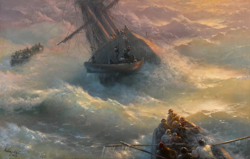 Das Verlassen des Schiffes von Ivan Konstantinovich Aivazovsky
