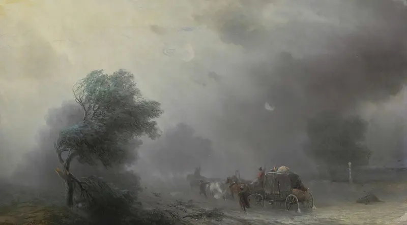 Carriage in a Storm av Ivan Konstantinovich Aivazovsky