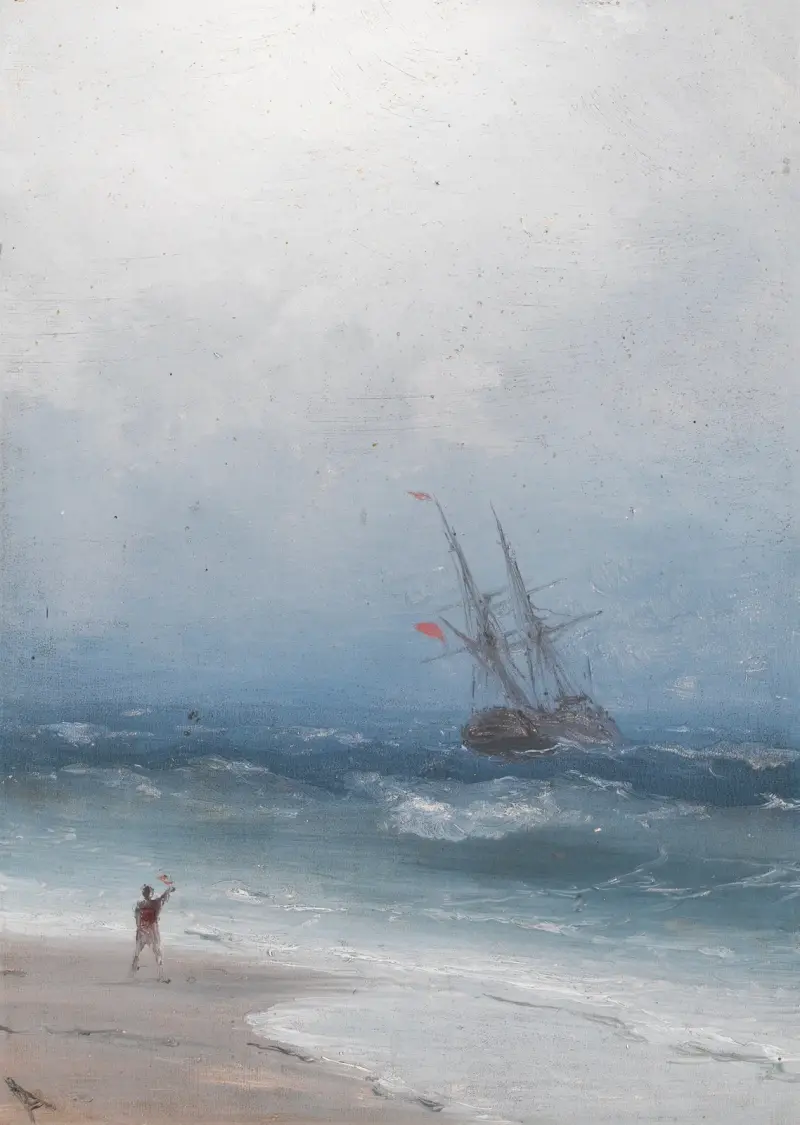 Stürmische Küste von Ivan Konstantinovich Aivazovsky