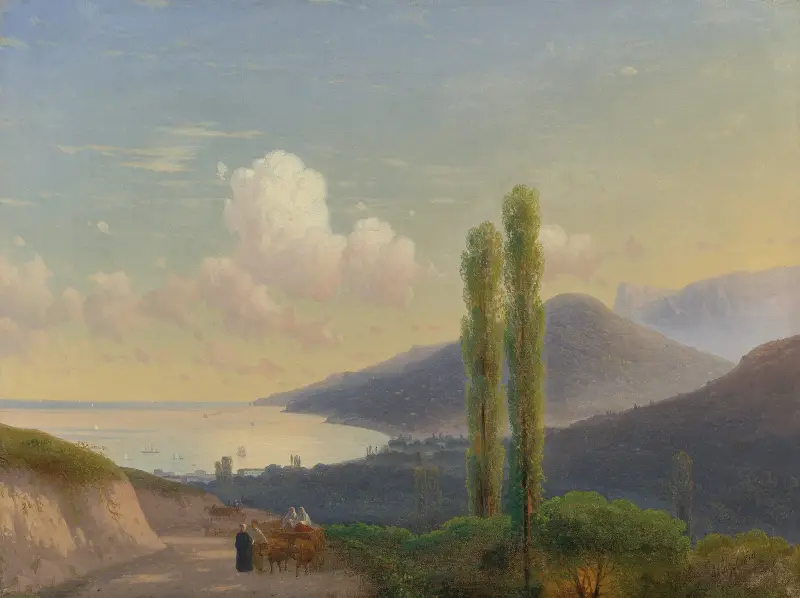 Die Straße nach Gurzuf, Krim von Ivan Konstantinovich Aivazovsky