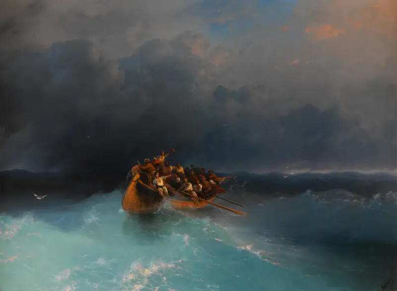 The Survivors av Ivan Konstantinovich Aivazovsky