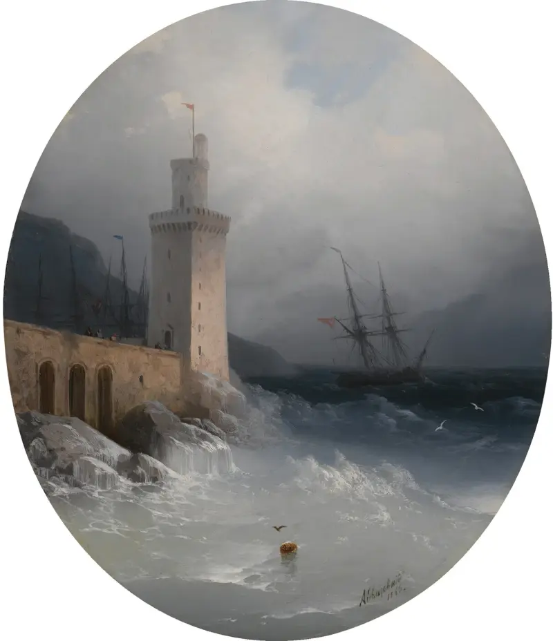 View Of The Amalfi Coast av Ivan Konstantinovich Aivazovsky