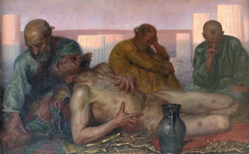 Job and His Friends av Kristian Zahrtmann