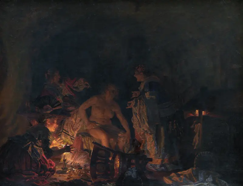 Leonora Christina förhörs i fängelset av Kristian Zahrtmann