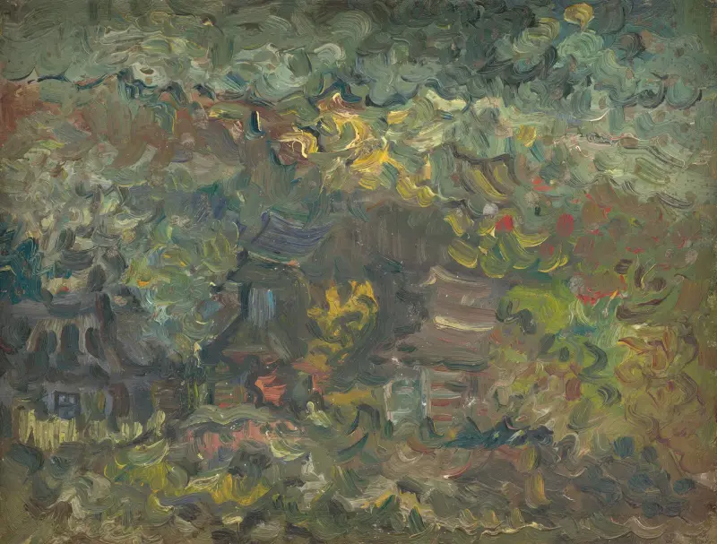 Little Houses by the Forest av Arnold Peter Weisz-Kubínčan