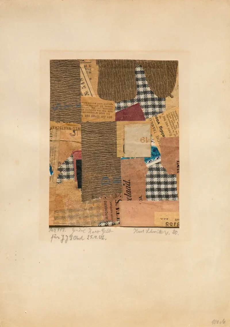 Mz 117. Genève Karo Gelb av Kurt Schwitters