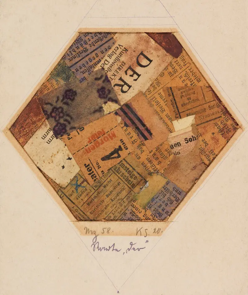 Mz 58, Worte ‘der’ av Kurt Schwitters