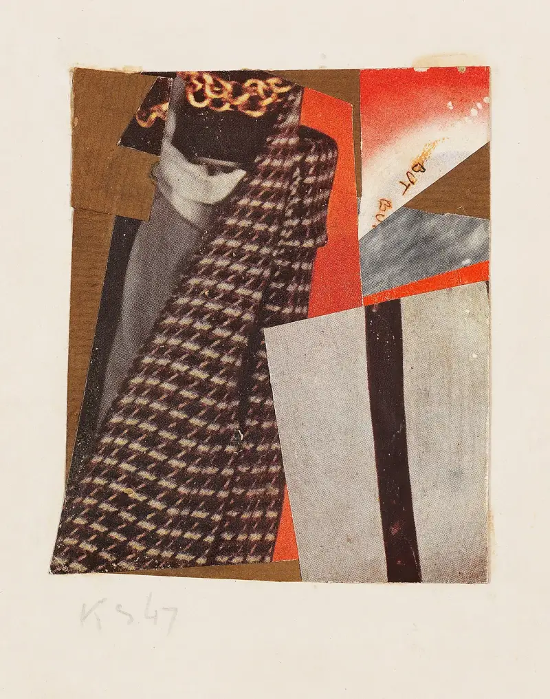 Ohne Titel (but but), Merzzeichnung av Kurt Schwitters