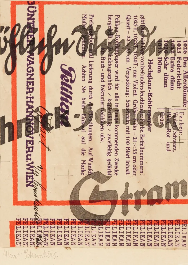 Schnack (Pelikan) av Kurt Schwitters