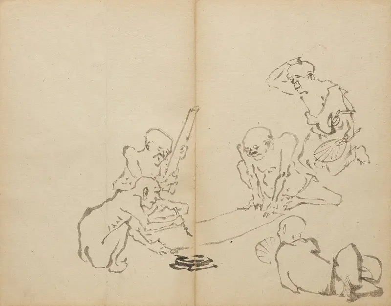 Calligraphy in the Heat av Kawanabe Kyōsai