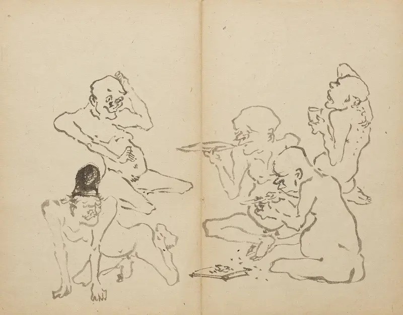 Trinkgelage von Kawanabe Kyōsai