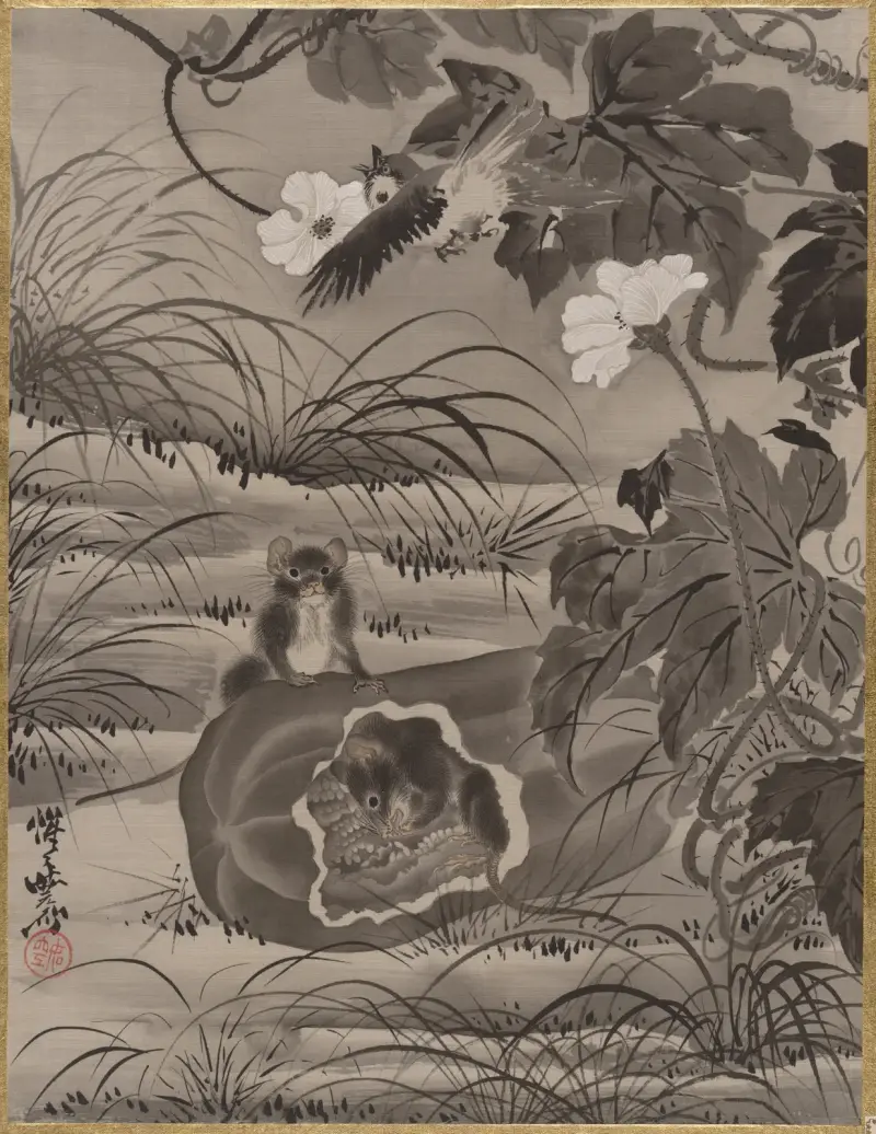 Szczury i dynia, Kawanabe Kyōsai