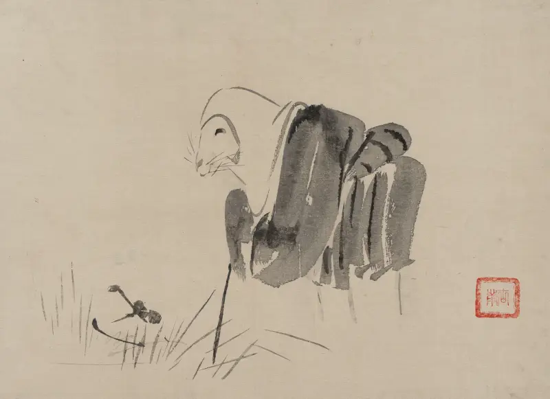 Tsuri gitsune, 1870 – Nr. 1 von Kawanabe Kyōsai