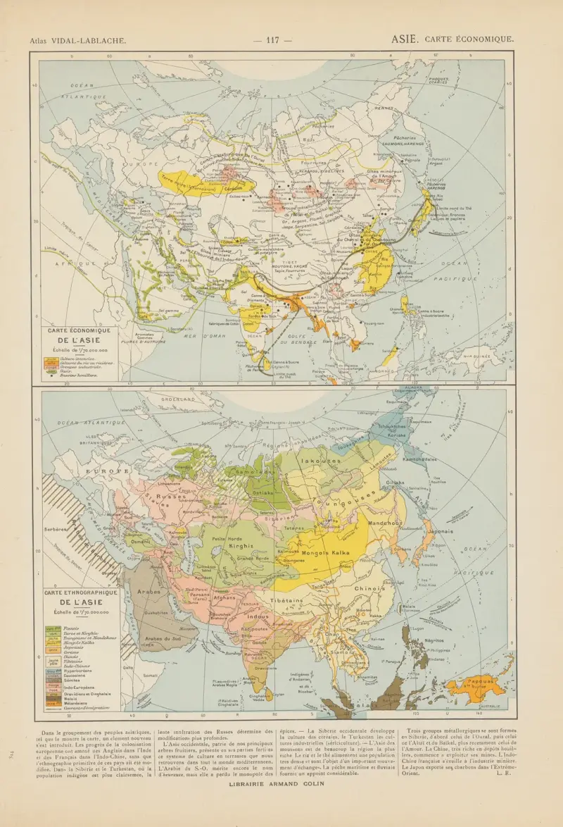 Azja. Mapa gospodarcza, Paul Vidal de La Blache