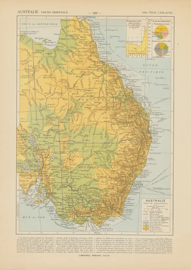 Austrálie, 1913 – č. 2, Paul Vidal de La Blache