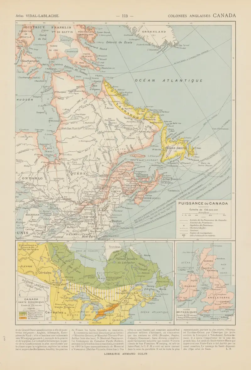 Kanada, 1913 – nr 2, Paul Vidal de La Blache