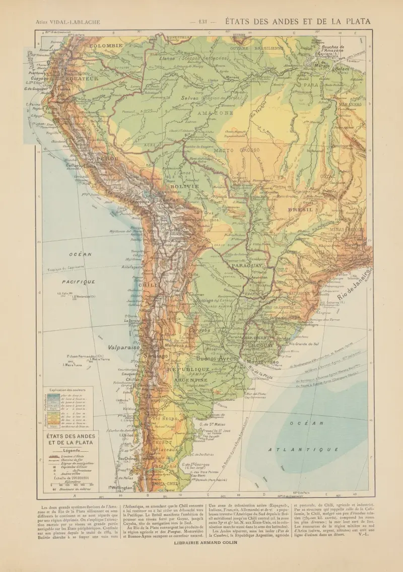 Státy And a La Platy, Paul Vidal de La Blache