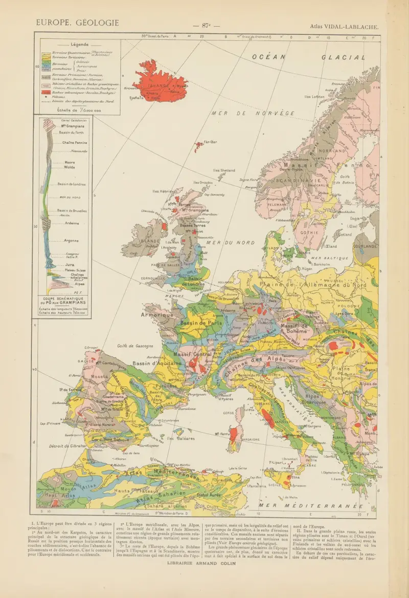 Europa. Geologie, 1913 – Nr. 1 von Paul Vidal de La Blache