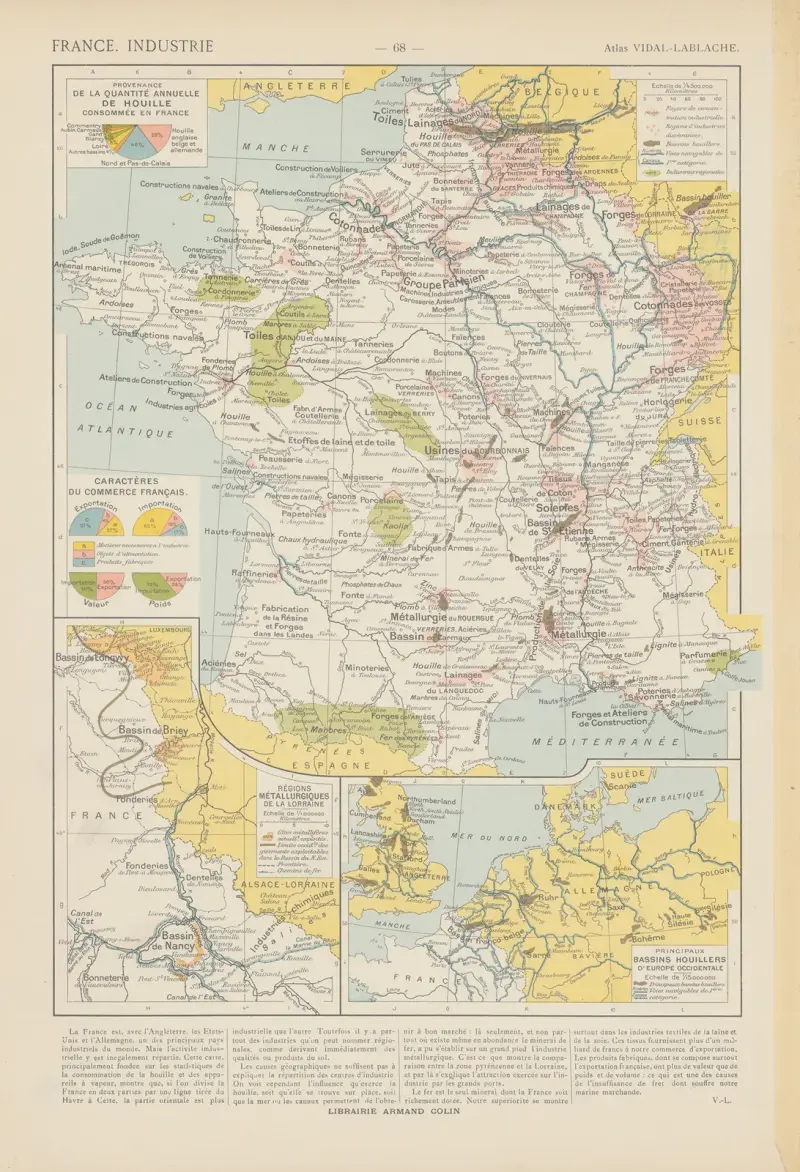 Francja. Przemysł, Paul Vidal de La Blache