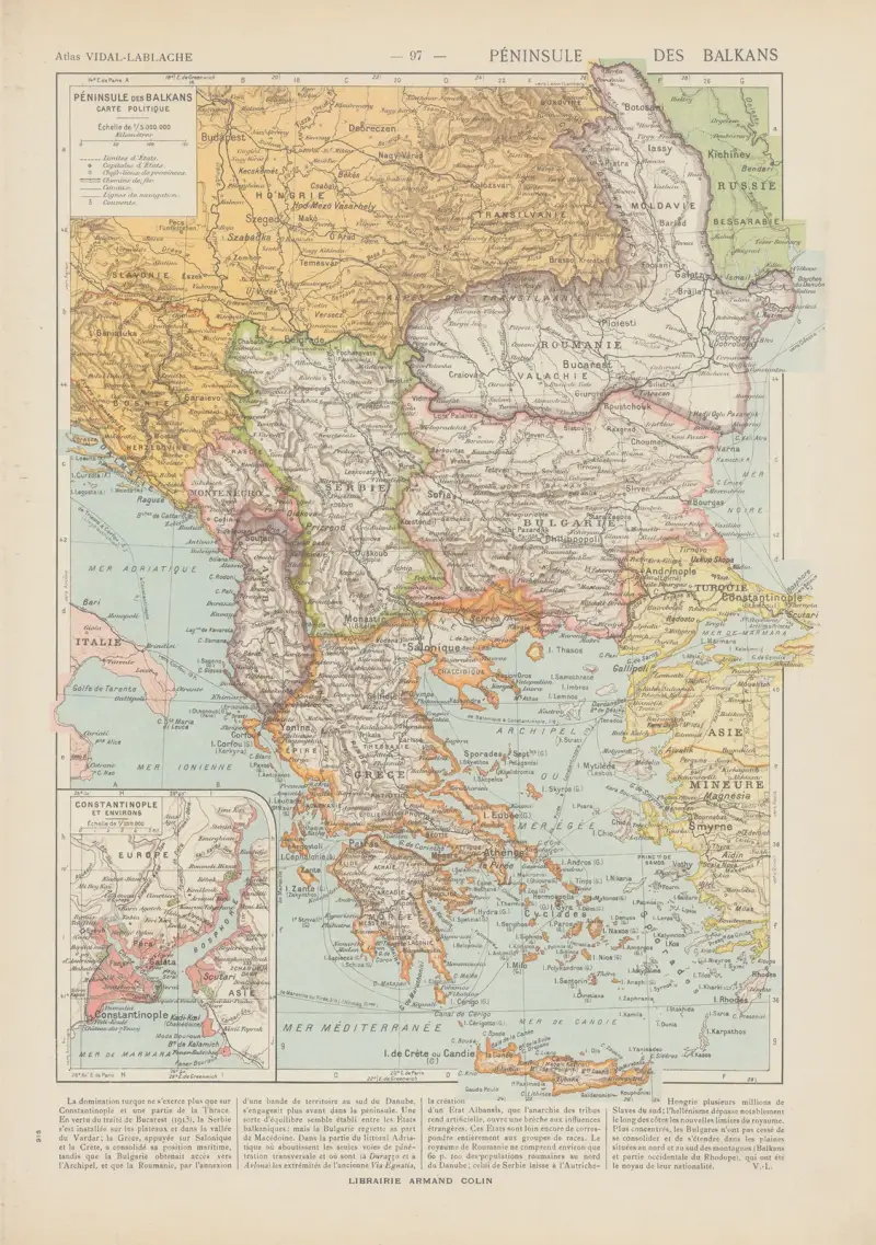 Balkanhalbinsel, 1913 – Nr. 1 von Paul Vidal de La Blache