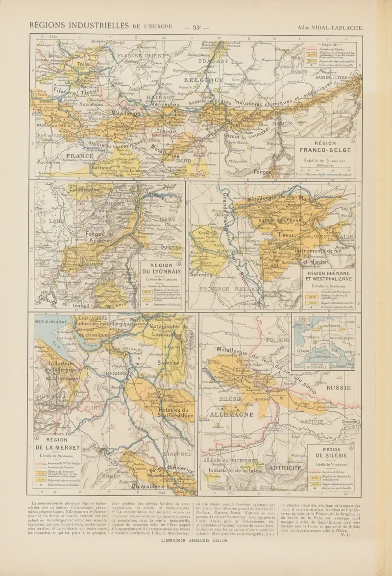 Region Industrielles de l’Europe av Paul Vidal de La Blache