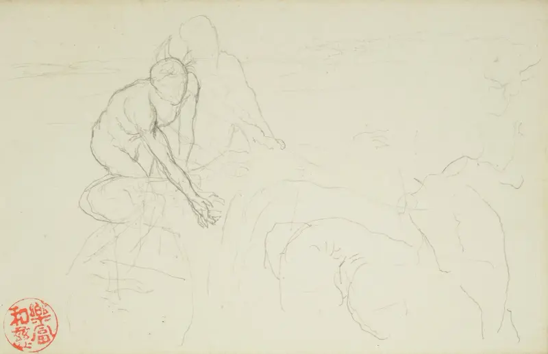 Akilles och Xantos av John La Farge