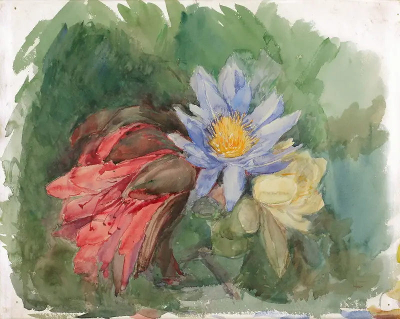 Näckrosor och hibiskus av John La Farge