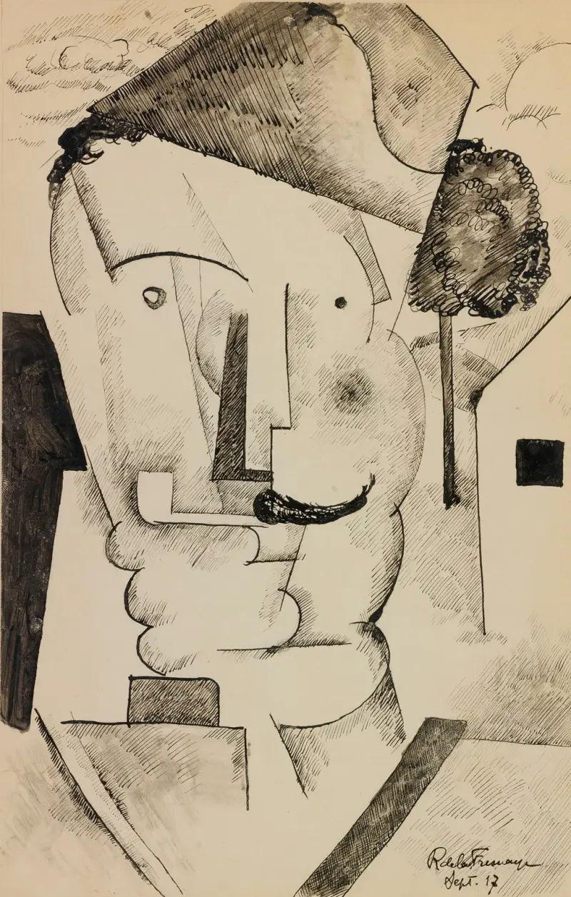 L’officier Au Bonnet De Police av Roger de La Fresnaye
