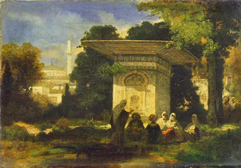 En turkisk fontän av Narcisse-Virgile Diaz de La Peña