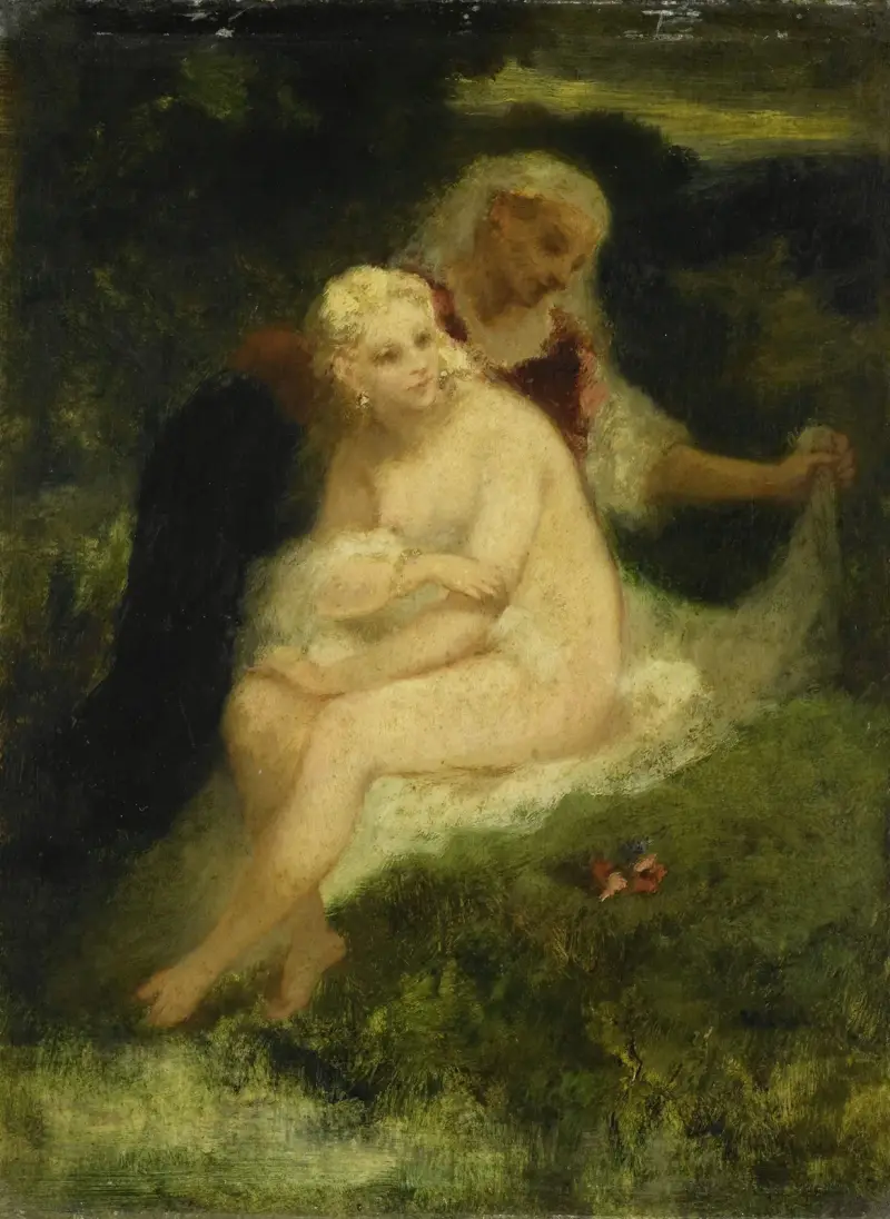 After the Bath von Narcisse-Virgile Diaz de La Peña
