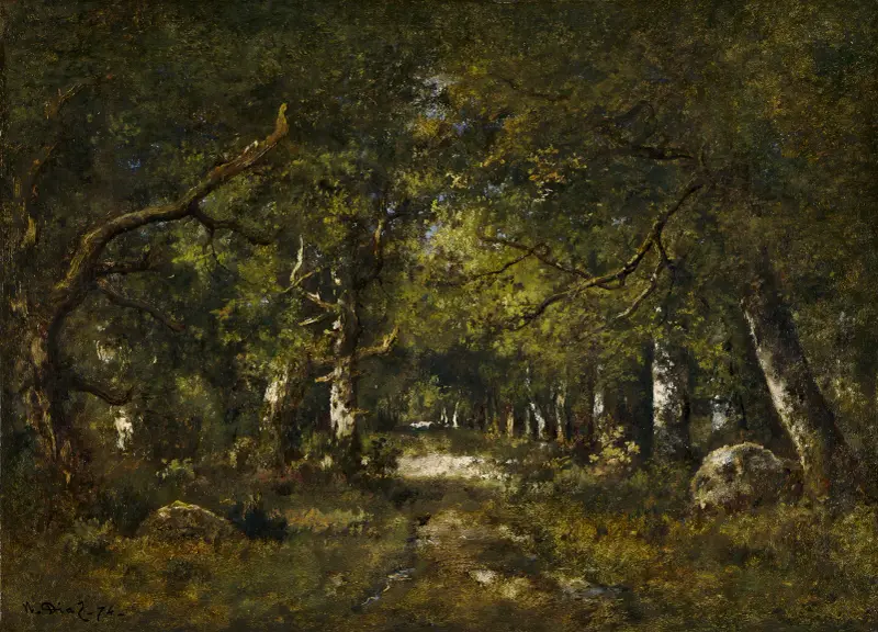 Skogsscen av Narcisse-Virgile Diaz de La Peña