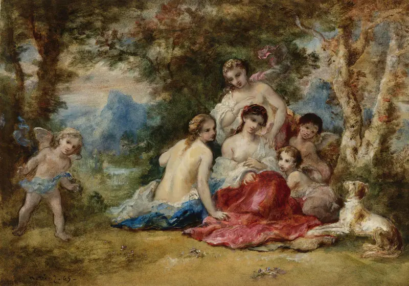 Die Hamadryaden von Narcisse-Virgile Diaz de La Peña